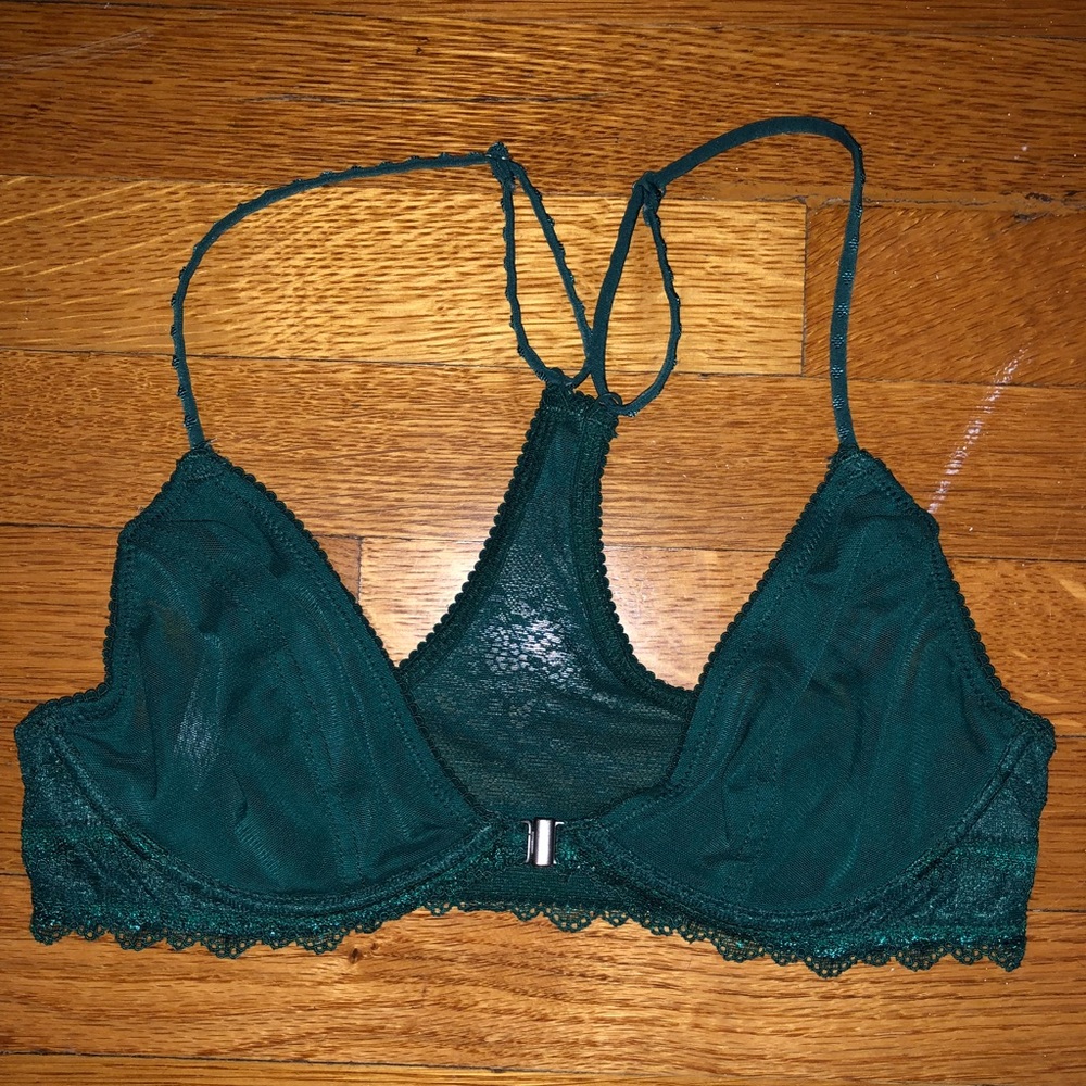 Forrest Green Front Clasp Racerback Bralette